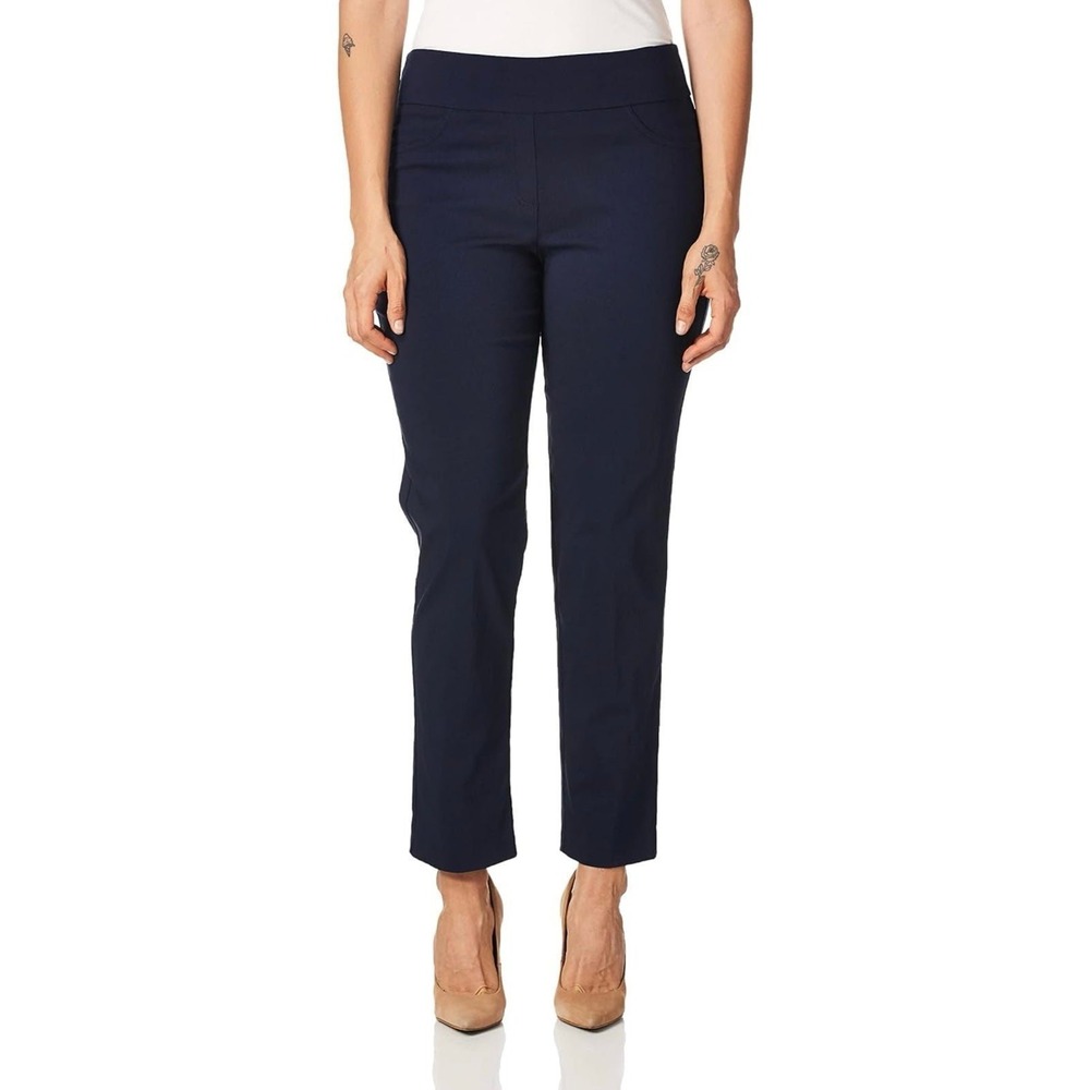 Ruby Rd. Women's Pull-on Solar Millennium Tech Super Stretch Pant NAVY BLUE‎